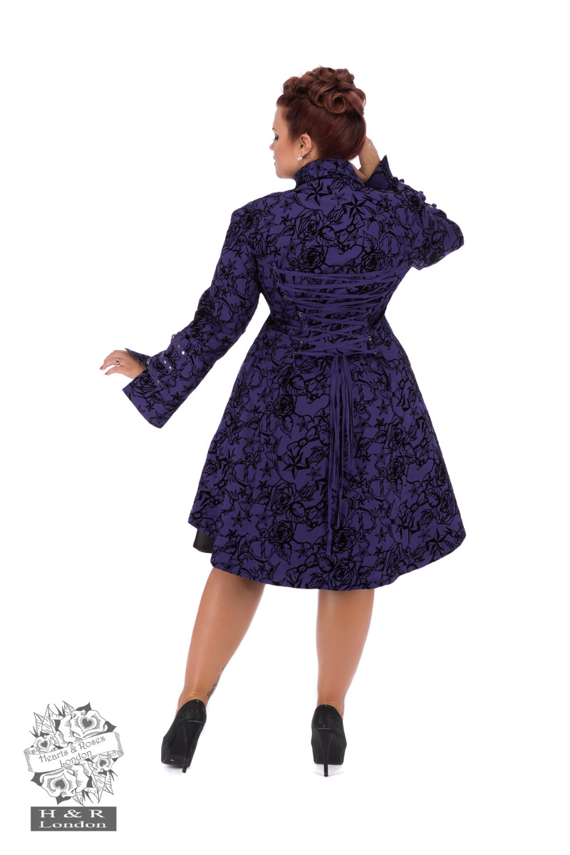 Purple Flocked Tattoo Coat